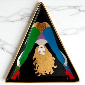 Jonathan Adler Les Girls Trinket Tray Triangle Showgirl After Hours Legs Rare